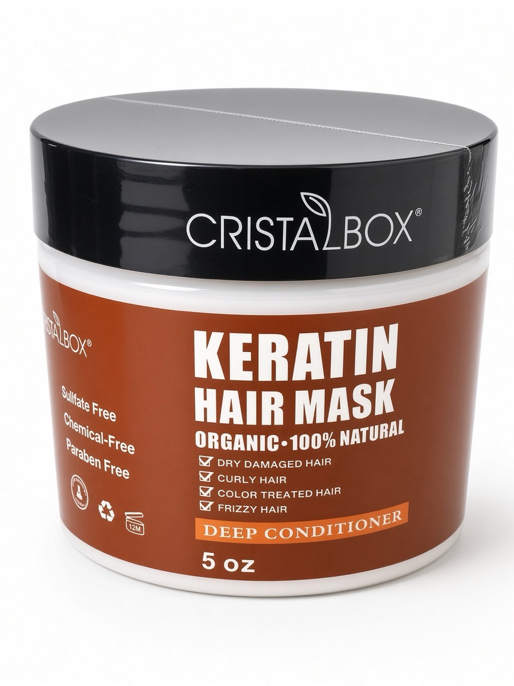 CRISTALBOX Keratin Hair Mask 5oz Deep Conditioner Damaged Hair NEW